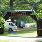 Inflatable black event arch for Kumala