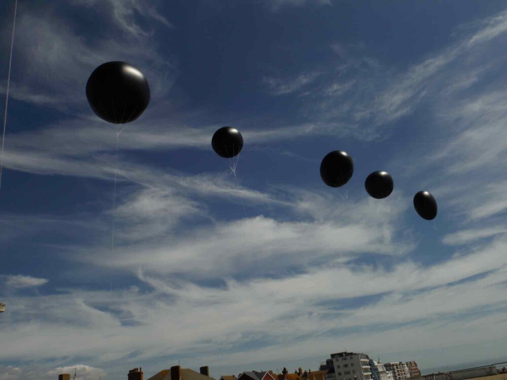 parade spheres in sky