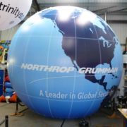 Enormous blue globe for Northrop Grumman exhibition