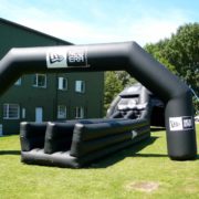 Inflatable bungee run and arch for New Era