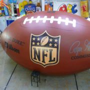 Giant NFL football with artwork