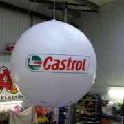 Suspended exhibition sphere for Castrol