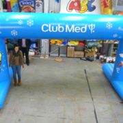 Club Med inflatable arch with feet