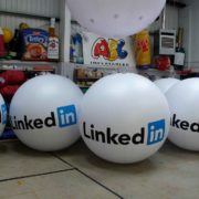 LinkedIn branded giant balls