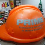 Huge hard hat inflatable for Prime