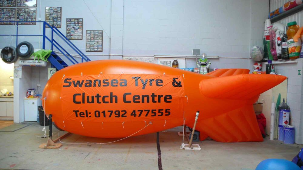 Hire blimp with temporary branding