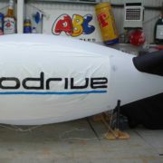 Prodrive branding on rental inflatable blimp