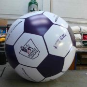 Giant football replica for Premier League in ABC Inflatables workshop