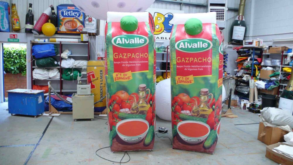 Giant product replica Alvalle Gaspacho inflatables