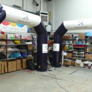 Peugeot branded arches in ABC Inflatables workshop