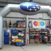 Huge Subaru custom shape inflatable arch