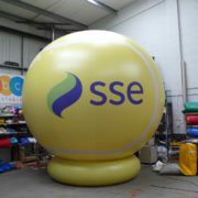Massive inflatable tennis ball branded SSE