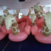 Giraffe inflatables for water play
