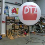 DTZ inflated sphere on metal stand