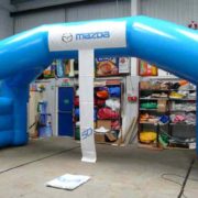 Mazda inflatable blue arch