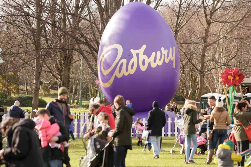 Bespoke inflatable Easter egg for Cadbury in situ at event