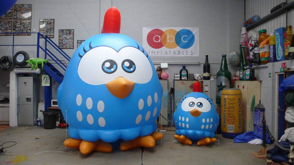 inflatable chicken Lottie Dottie characters