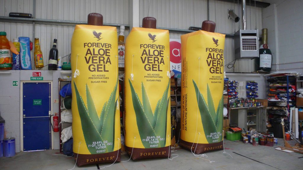 3 Forever Living tetra pak replica inflatables