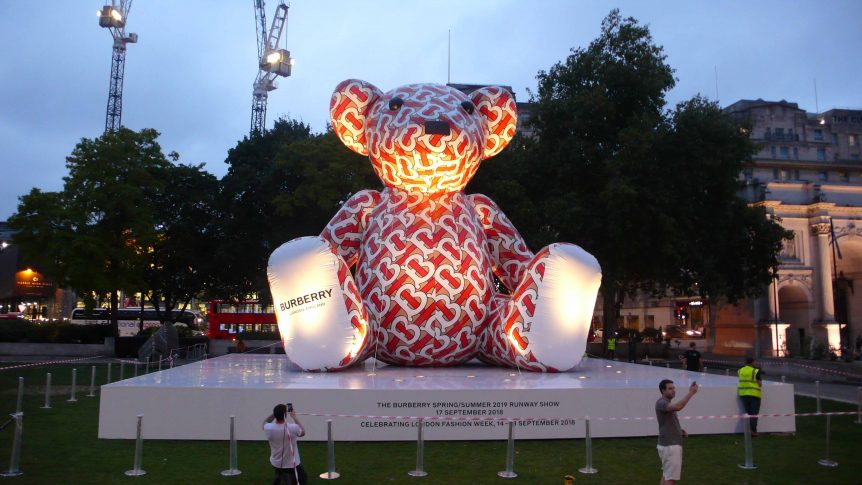 Burberry Bear inflatables in London